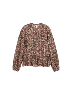 بلوز گلدار قرمز زنانه 77074413 - یاری شاپ