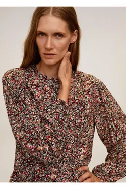 بلوز گلدار قرمز زنانه 77074413 - یاری شاپ