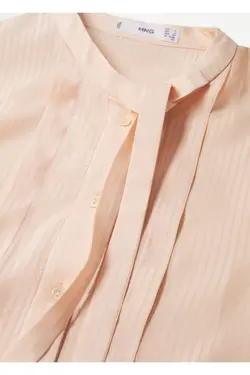 بلوز یقه کراواتی رنگ عاج زنانه - یاری شاپ