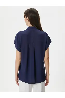 پیراهن آبی سرمه ای زنانه - یاری شاپ