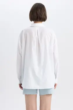 پیراهن آستین بلند 100% پنبه ای فیت فویل - یاری شاپ