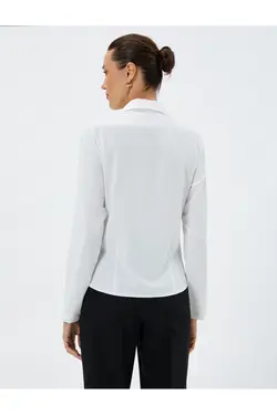 پیراهن آستین بلند دکمه دار یقه کلاسیک - یاری شاپ