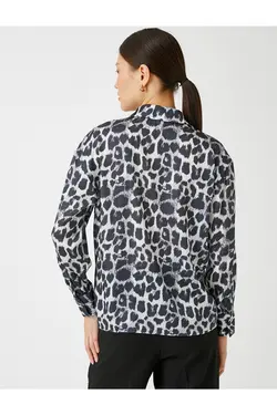 پیراهن آستین بلند طرح پلنگ - یاری شاپ