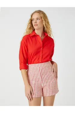 پیراهن آستین بلند کتانی ترکیبی - یاری شاپ