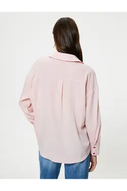 پیراهن آستین بلند کلاسیک دکمه دار با تناسب منظم - یاری شاپ