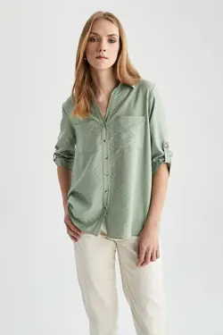 پیراهن آستین بلند منظم - یاری شاپ