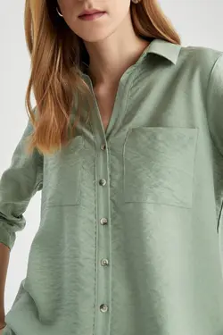 پیراهن آستین بلند منظم - یاری شاپ