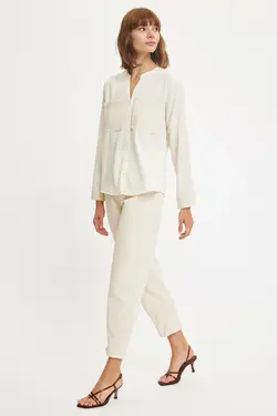 پیراهن آستین بلند یقه V زنانه S5414AZ20AU - یاری شاپ