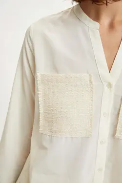 پیراهن آستین بلند یقه V زنانه S5414AZ20AU - یاری شاپ