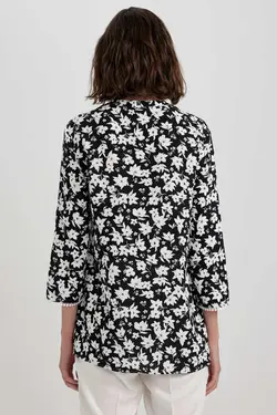 پیراهن آستین بلند یقه خدمه فیت منظم - یاری شاپ