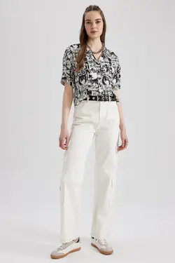 پیراهن آستین کوتاه با یقه پیژامه با سایز مناسب - یاری شاپ