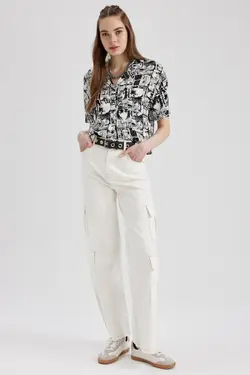 پیراهن آستین کوتاه با یقه پیژامه با سایز مناسب - یاری شاپ