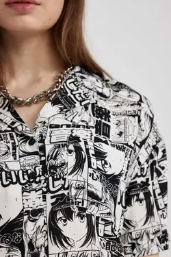 پیراهن آستین کوتاه با یقه پیژامه با سایز مناسب - یاری شاپ