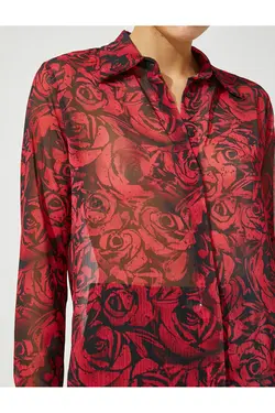 پیراهن ابریشمی آستین بلند دکمه دار - یاری شاپ