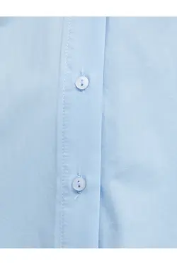 پیراهن پنبه ای سایز بزرگ با جزئیات جیب - یاری شاپ