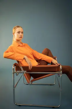 پیراهن ساتن دکمه دار آستین بلند - یاری شاپ