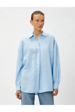 پیراهن سایز بزرگ با جزئیات پشت آستین بلند - یاری شاپ