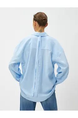 پیراهن سایز بزرگ با جزئیات پشت آستین بلند - یاری شاپ