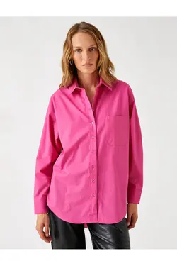 پیراهن سایز بزرگ پنبه ای جیبی - یاری شاپ