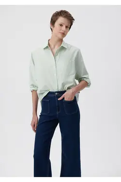 پیراهن سبز گشاد / Loose Fit 1210649-71455 - یاری شاپ