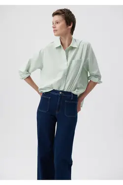 پیراهن سبز گشاد / Loose Fit 1210649-71455 - یاری شاپ