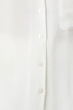 پیراهن سفید زنانه 3SAK60058PW - یاری شاپ