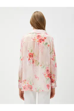 پیراهن شیفون گلدار با جیب - یاری شاپ