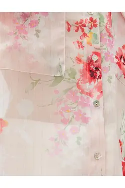 پیراهن شیفون گلدار با جیب - یاری شاپ