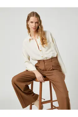 پیراهن گشاد دکمه دار با جیب - یاری شاپ