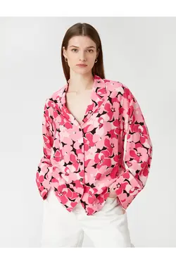 پیراهن گلدار Relax Fit آستین بلند - یاری شاپ