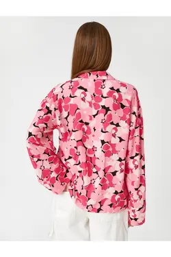 پیراهن گلدار Relax Fit آستین بلند - یاری شاپ