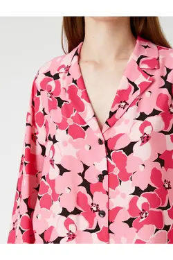 پیراهن گلدار Relax Fit آستین بلند - یاری شاپ