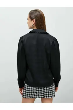 پیراهن لباس زنانه 4wak60479uw مشکی - یاری شاپ