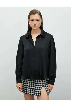 پیراهن لباس زنانه 4wak60479uw مشکی - یاری شاپ
