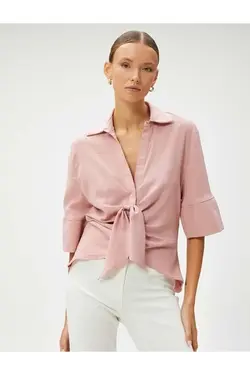 پیراهن لباس زنانه 3sak60095uw صورتی صورتی - یاری شاپ