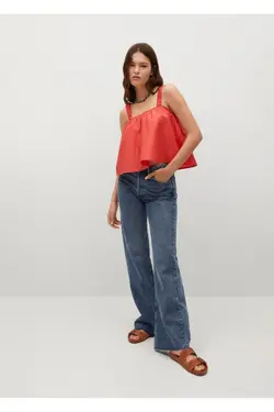 تاپ پنبه ای قرمز توت فرنگی زنانه - یاری شاپ