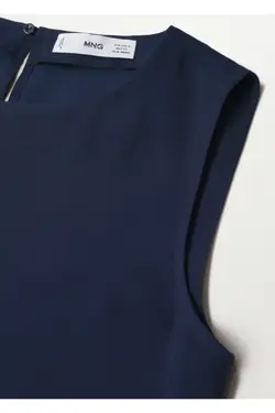 تاپ فلوی بند آبی سرمه ای زنانه - یاری شاپ