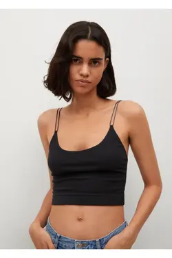 تاپ کراپ آجدار مشکی زنانه - یاری شاپ