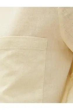 ترکیب کتانی پیراهن یقه باشکوه - یاری شاپ