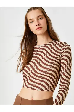 تیشرت آستین بلند برش - یاری شاپ