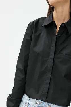 جیب آستین بلند پیراهن پوپلین برش جزئیات - یاری شاپ