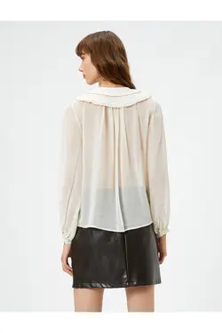 روبان پیراهن یقه کودک پارچه ابریشمی آستین بلند - یاری شاپ