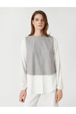 ژاکت بافتنی پیراهن آستین بلند - یاری شاپ