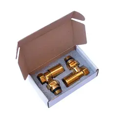 شیر استیل گرد طلایی براق