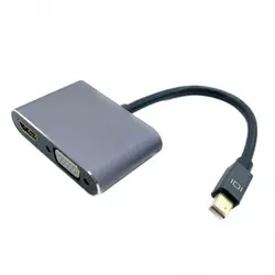 مبدل مک به HDMI و VGA  | تبدیل تاندربولت به HDMI-VGA برای مک