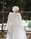 پیراهن عقد پوشیده کرپ مازراتی مدل جانان مزون نجما