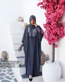 عبا سوزن دوزی الیزه کرپ الیزه مدل همیشه بهار مزون نجما