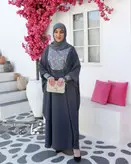 عبا سوزن دوزی الیزه کرپ الیزه مدل همیشه بهار مزون نجما