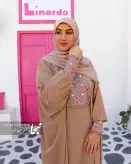 عبا سوزن دوزی دخترانه کرپ الیزا مدل همیشه بهار مزون نجما