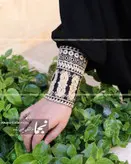 عبا زنانه سوزن دوزی حریر اسود مدل حسنا مزون نجما